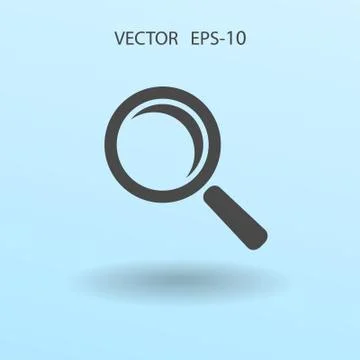 Flat icon of loupe. vector illustration Illustrazione stock