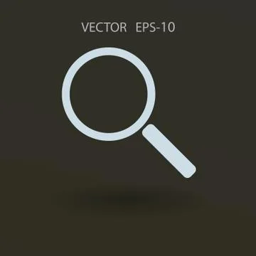 Flat icon of loupe. vector illustration Stock Illustration