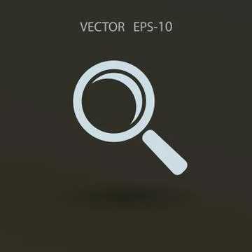 Flat icon of loupe. vector illustration Stock Illustration