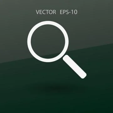 Flat icon of loupe. vector illustration Stock Illustration