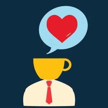 Flat icon man thinking about romance eps Stock Illustration