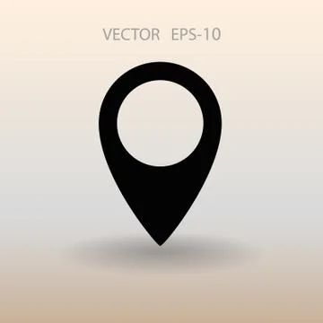 Flat icon of marker. vector illustration Stock Illustration
