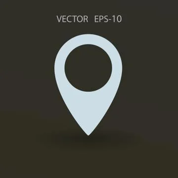 Flat icon of marker. vector illustration Stock Illustration