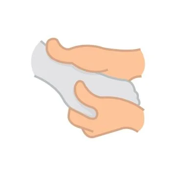 Flat Icon Massage hands Alternative medicine icon Stock Illustration