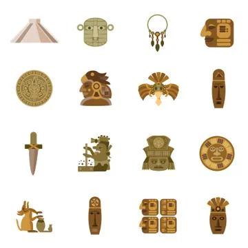Flat Icon Maya Stock Illustration