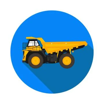 Flat icon mining truck Stock Illustration