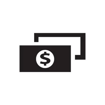 Flat icon of money vector icon Stock Illustration