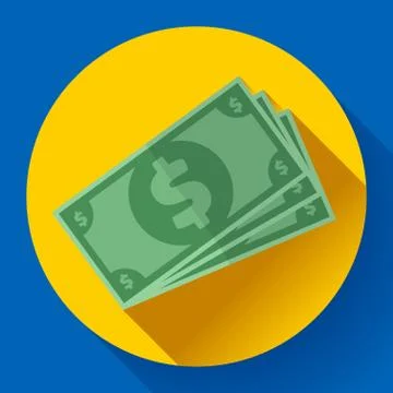 Flat icon of money vector Stock Illustration