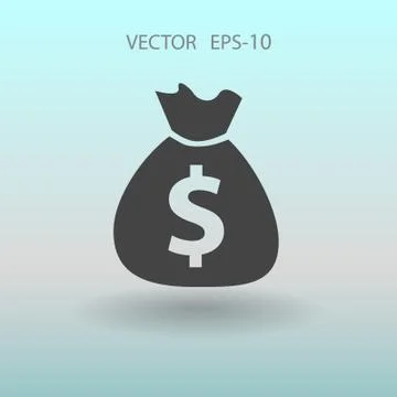 Flat icon of money. vector illustration Stock Illustration