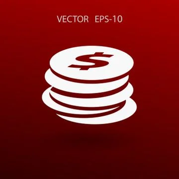 Flat icon of money. vector illustration 스톡 일러스트