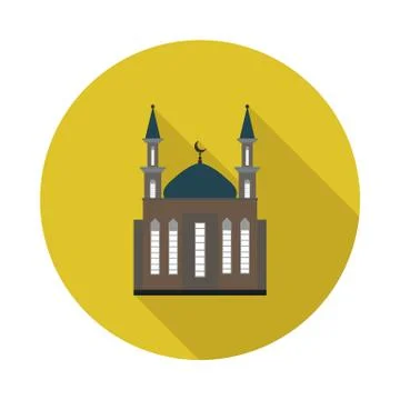 Flat icon mosque Stock Illustration