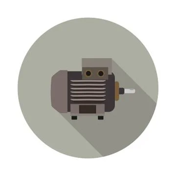 Flat icon motor Stock Illustration