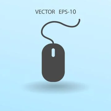 Flat icon of mouse. vector illustration Stock Illustration