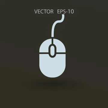 Flat icon of mouse. vector illustration 스톡 일러스트
