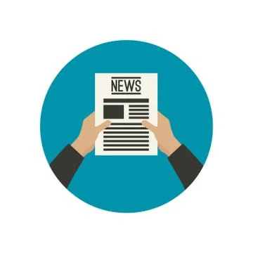 Flat icon of news. Stock Illustration