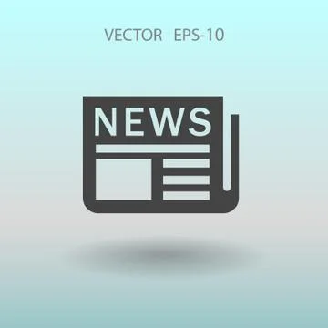 Flat  icon of news. vector illustration Stock Illustration