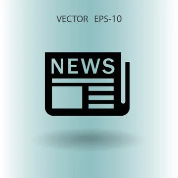 Flat  icon of news. vector illustration Stock Illustration
