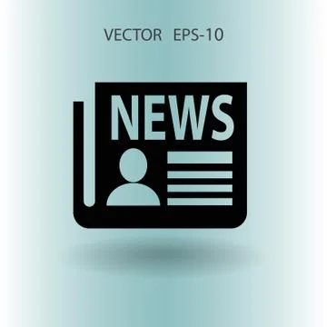 Flat  icon of news. vector illustration Stock Illustration