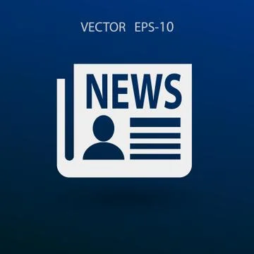 Flat  icon of news. vector illustration Stock Illustration