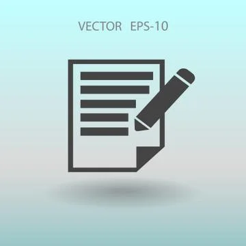 Flat  icon of notes. vector illustration Stock Illustration