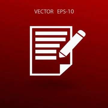 Flat  icon of notes. vector illustration Illustrazione stock