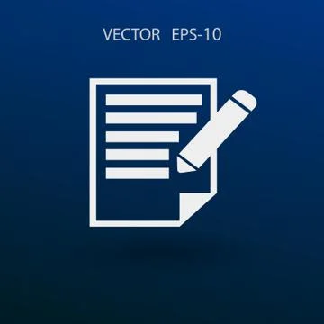 Flat  icon of notes. vector illustration Stock Illustration
