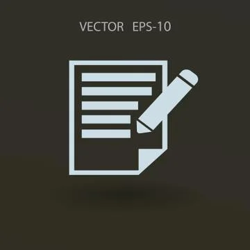Flat  icon of notes. vector illustration Stock Illustration