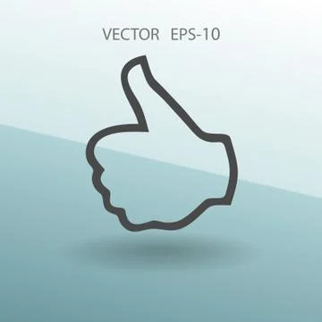 Flat icon of ok. vector illustration Stock Illustration