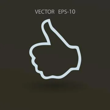 Flat icon of ok. vector illustration Stock Illustration