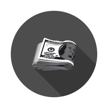 Flat icon pack of dollars Stock Illustration
