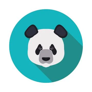 Flat icon Panda Stock Illustration