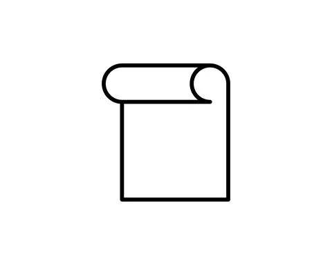 Flat icon, paper scroll. Flat design style modern vector illustration. Isolat Stock Illustration