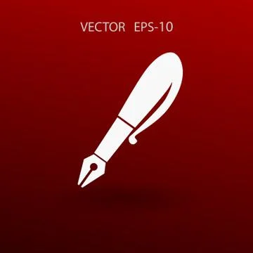 Flat  icon of pen. vector illustration Illustrazione stock