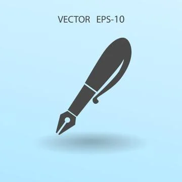 Flat  icon of pen. vector illustration Illustrazione stock