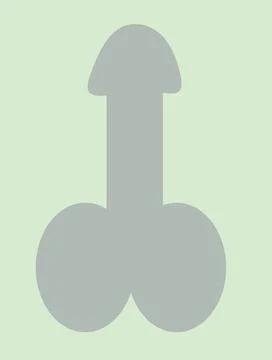 Flat Icon of penis. Isolated on white background. Modern illustration for web Stock Illustration
