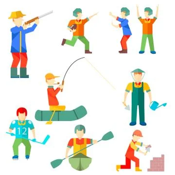 Flat icon people Stock Illustration