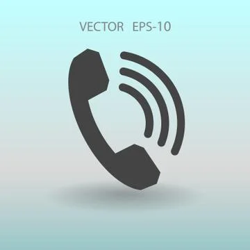 Flat icon of a phone. vector illustration Stock Illustration