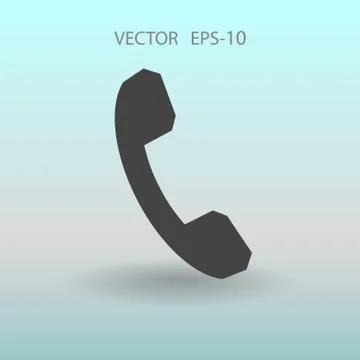 Flat icon of a phone. vector illustration Stock Illustration