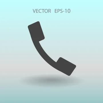 Flat icon of a phone. vector illustration Stock Illustration