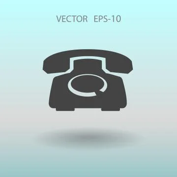 Flat icon of a phone. vector illustration Stock Illustration