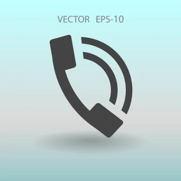 Flat icon of a phone. vector illustration Stock Illustration