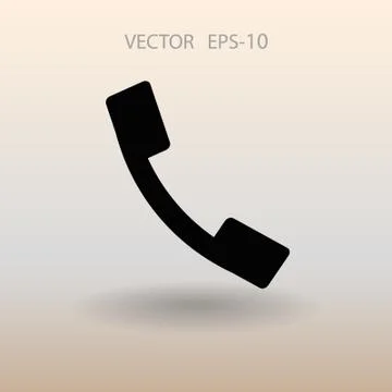 Flat icon of a phone. vector illustration Stock Illustration