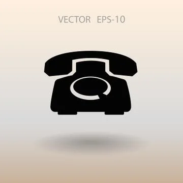 Flat icon of a phone. vector illustration Stock Illustration