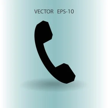 Flat icon of a phone. vector illustration Stock Illustration