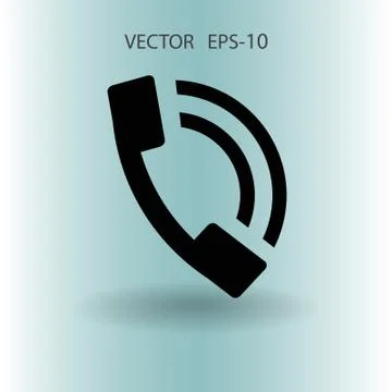 Flat icon of a phone. vector illustration Stock Illustration