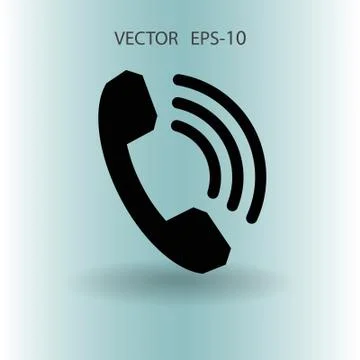 Flat icon of a phone. vector illustration Stock Illustration