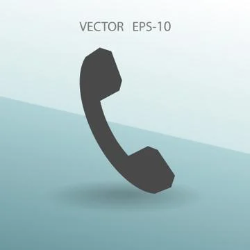 Flat icon of a phone. vector illustration Stock Illustration