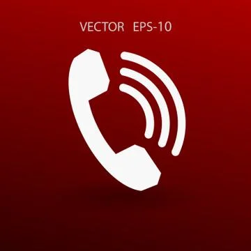 Flat icon of a phone. vector illustration Stock Illustration