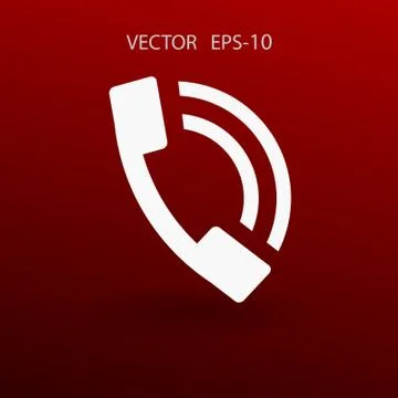 Flat icon of a phone. vector illustration Stock Illustration