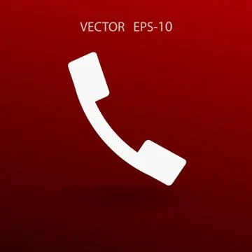 Flat icon of a phone. vector illustration Illustrazione stock